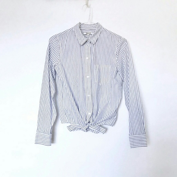 Madewell Tops - Madewell tie-front button down top Medium